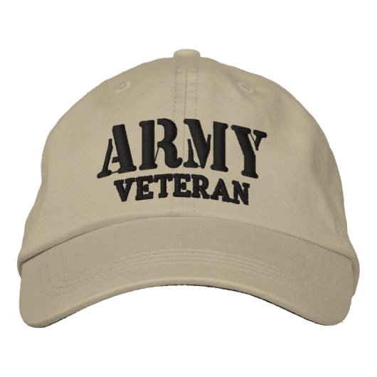 Brodée Casquette vétéran de l'armée (Devant)