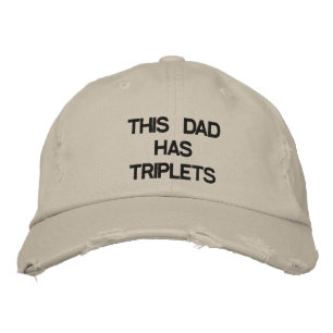 BRODÉE CE PÈRE A TRIPLETS CASQUETTE