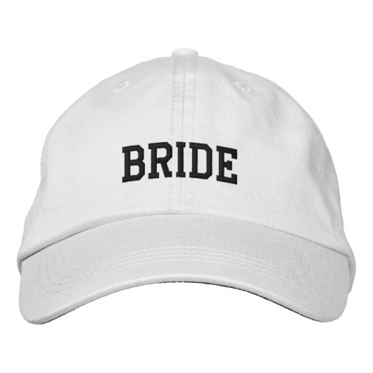 Brodée Chapeau de mariée brodé, casquette en laine Flexfi (Devant)