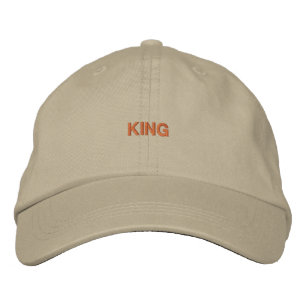Brodée Chapeau en coton kaki régulier avec casquette brod