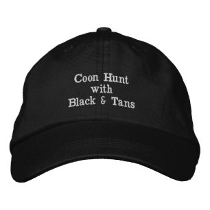 Brodée Chasse Au Coon Avec casquette Noir & Tans