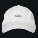 Brodée Chic Casquette en coton avec Casquette de broderie<br><div class="desc">Casquette en coton chic avec texte brodé "King",  alliant confort et élégance décontractée.</div>