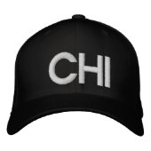 Brodée Chicago Casquette : CHI Chicago 312 & 773 White Te (Devant)