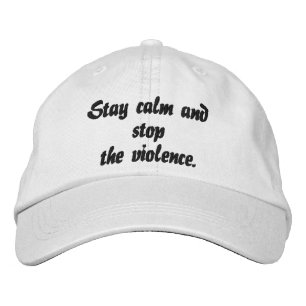 Brodée Citation de non-violence Casquette ajustable