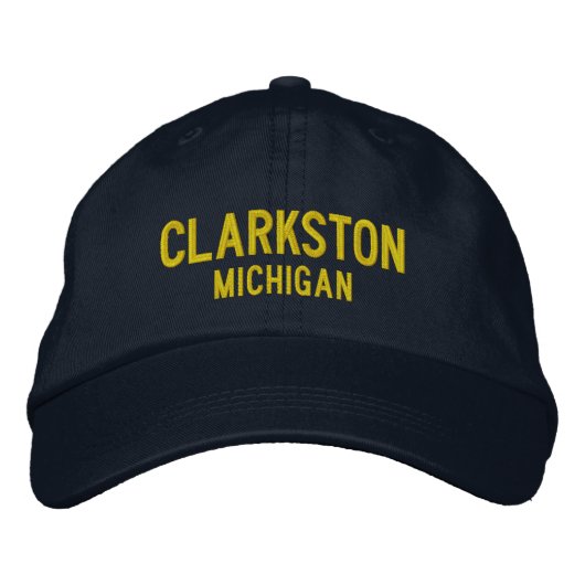 Brodée Clarkston Michigan Casquette de baseball brodé (Devant)