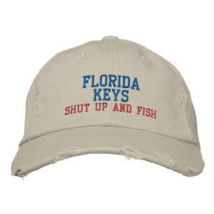 BRODÉE CLÉS FLORIDA FERMÉES ET CASQUETTE DE POISSON