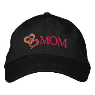Brodée Coeurs sur un Casquette pour maman broderie person