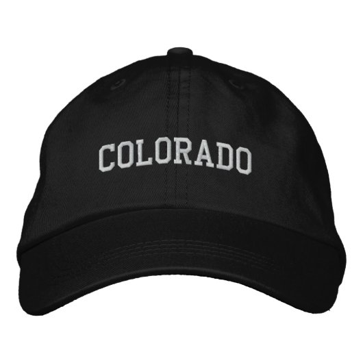Brodée Colorado brodé Casquette réglable noir (Devant)