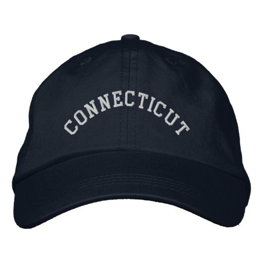 Brodée Connecticut brodé Casquette de base bleu marine (Devant)
