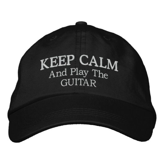 Brodée Conserver le calme musique guitare Casquette brodé (Devant)