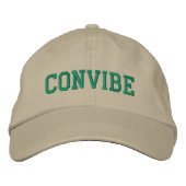 Brodée Convibe Casquette - Vert sur toile (Devant)