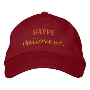 Brodée Couleur rouge Réglable Joyeux Halloween Casquette 