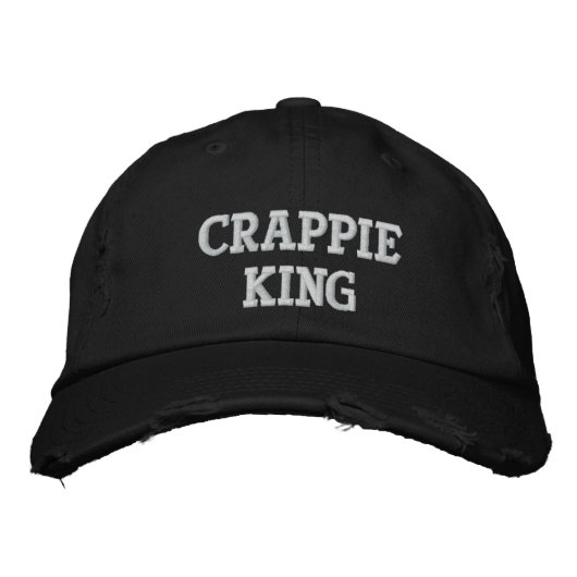 Brodée Crappie King - Casquette brodé personnalisable (Devant)