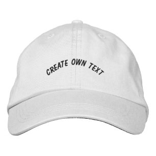 Brodée Créer son propre Casquette blanc imprimé