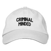 Brodée criminel Casquette ajustable (Devant)