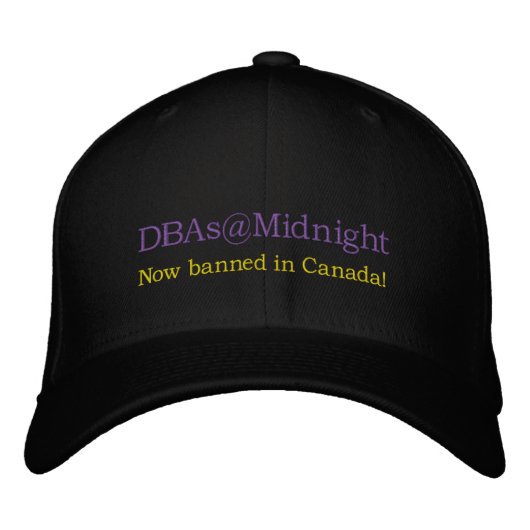 Brodée DBAs@Midnight CASQUETTE ! (Devant)