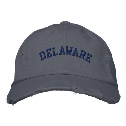 Brodée Delaware brodé Casquette en état de détresse Scotl (Devant)