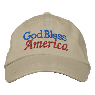 Brodée Dieu bénisse l'Amérique Casquette par SRF