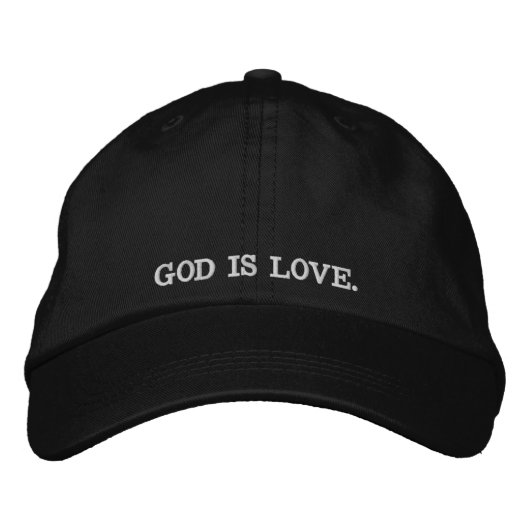 Brodée Dieu est amour - casquette de base-ball (Devant)