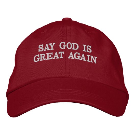 Brodée Dis que Dieu est grand de nouveau Casquette (Devant)