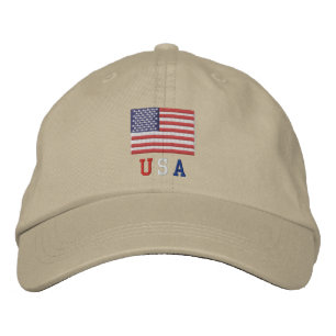 Brodée Drapeau américain Casquette - 4 juillet