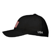 Brodée Drapeau américain Casquette brodé (Gauche)