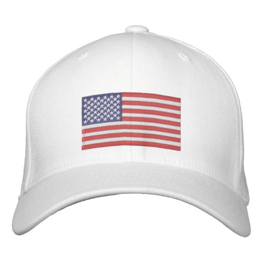 Brodée Drapeau américain Casquette brodé (Devant)