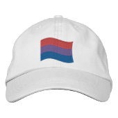 Brodée Drapeau de la fierté bisexuelle Casquette de baseb (Devant)