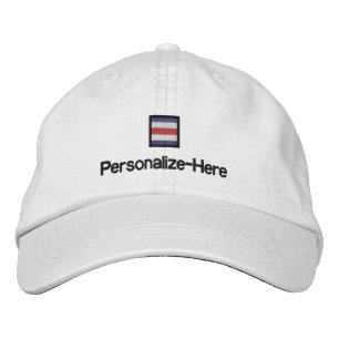 Brodée Drapeau nautique "C" Casquette personnalisé