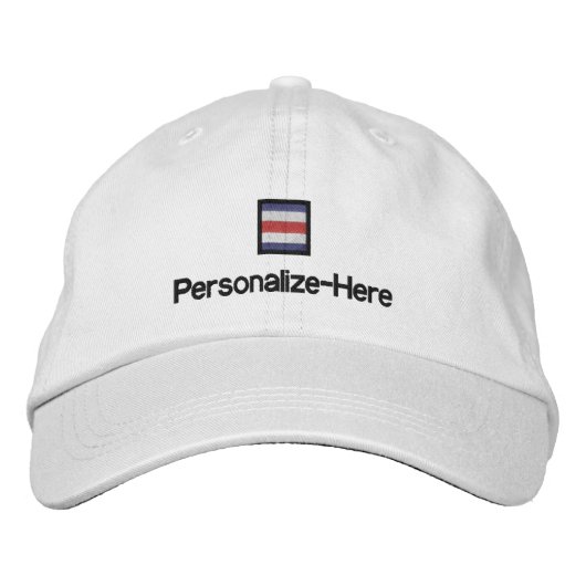 Brodée Drapeau nautique "C" Casquette personnalisé (Devant)