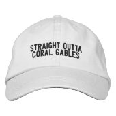 Brodée Droit devant Coral Gables Floride Casquette (Devant)