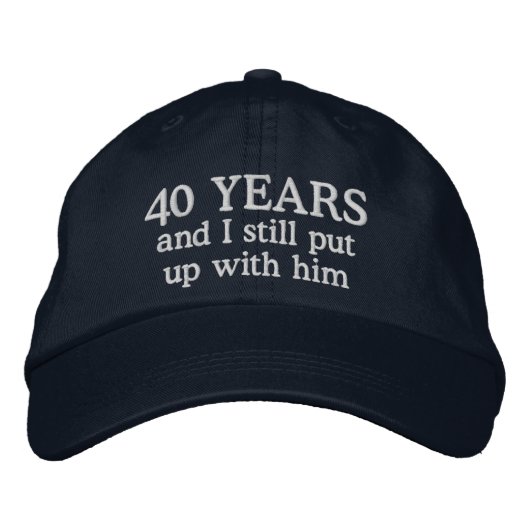 Brodée Drôle 40e anniversaire femme Casquette cadeau (Devant)