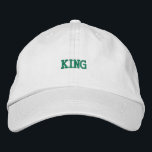 Brodée Élégant Casquette réglable avec Elegant King impri<br><div class="desc">Doté d'une broderie de texte "King" audacieuse,  ce casquette en coton blanc est à la fois élégant et fonctionnel. Avec sa sangle réglable,  il apporte confort et une touche de pourcentage à votre tenue quotidienne.</div>