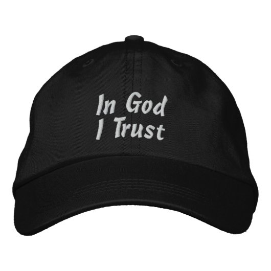 Brodée En Dieu, je fais confiance au Casquette (Devant)