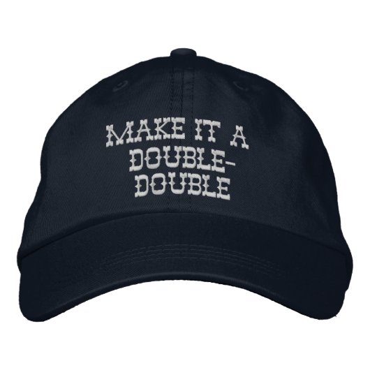 Brodée En faire un Casquette brodé double (Devant)