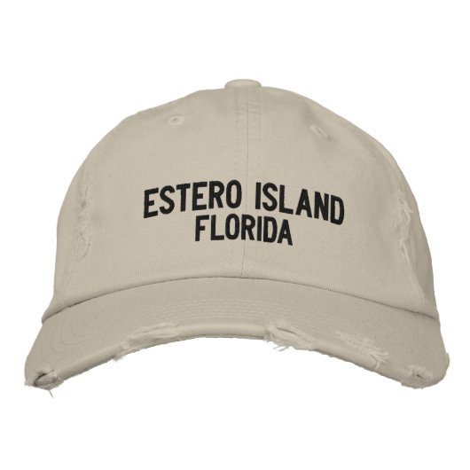 Brodée Estero Island, Floride Casquette brodé (Devant)