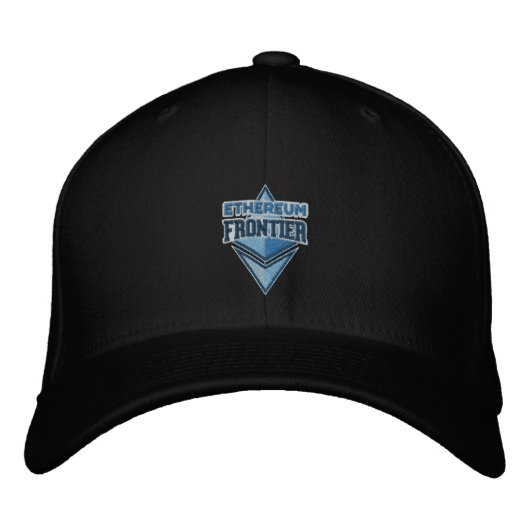 Brodée Ethereum Frontier original bleu brodé casquette (Devant)