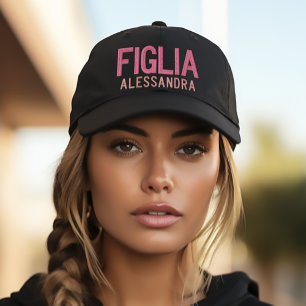 Brodée Figlia Casquette Personnalisé Italien fille Cadeau