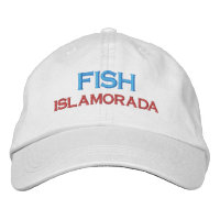 FISH ISLAMORADA FLORIDA CLÉS CASQUETTE DE PÊCHE