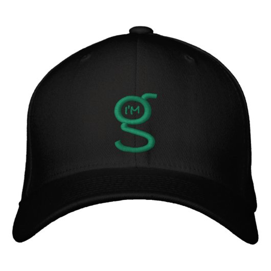 Brodée Flex Fit Casquette avec logo brodé vert (Devant)