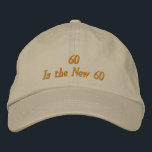 Brodée Funny 60e anniversaire Casquette - 60 est le nouve<br><div class="desc">Un homme ou une femme qui a 60 ans aimera ce casquette de 60 ans drôle et personnalisable qui lit "60,  c'est le nouveau 60". C'est audacieux,  courageux et confiant...  comme un enfant de 60 ans devrait l'être.</div>
