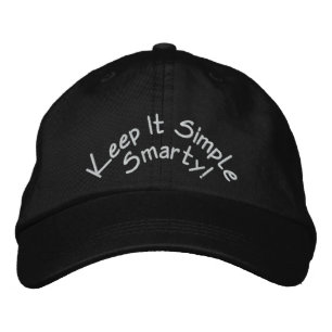 Brodée Gardez-le simple et intelligent Casquette noir