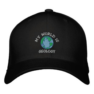 Brodée Géologue "Mon monde est la géologie" Casquette bro