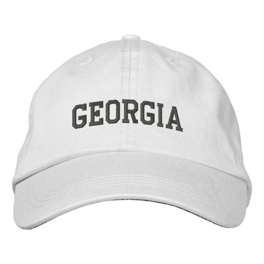 Brodée Géorgie brodé Casquette ajustable Cool gris (Devant)