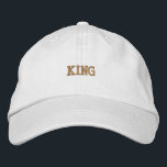 Brodée Gras Casquette King-Theme en Casquette de tissu en<br><div class="desc">Casquette en coton durable avec broderie "King" audacieuse,  conçue pour le style et le confort.</div>