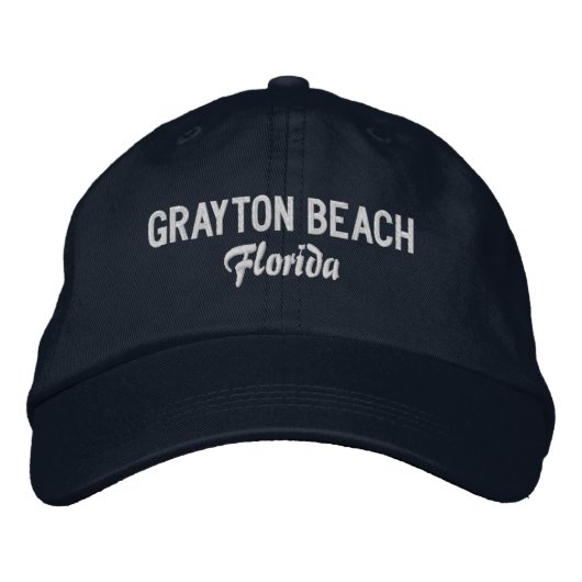 Brodée Grayton Beach Floride Casquette de baseball brodé (Devant)