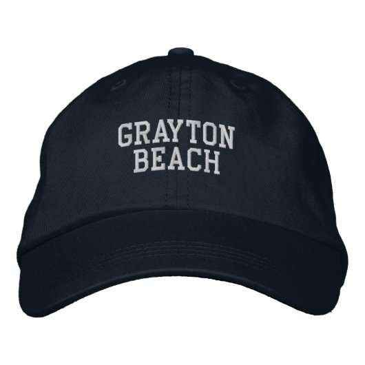 Brodée Grayton Beach Floride Casquette de baseball brodé (Devant)