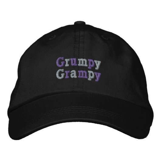 Brodée Grumpy Grampy Casquette de baseball brodé (Devant)