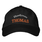 Brodée HANDYMAN "nom" brodé casquette de baseball / or (Devant)