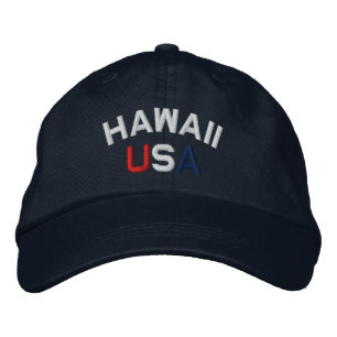 Brodée Hawaii USA Brodé Casquette bleu marine